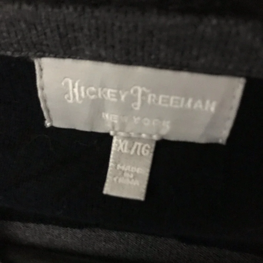 Hickey Freeman Mens Sweater XL Dark Gray‎ Pullover 95% Cotton 5% Cashmere Blend